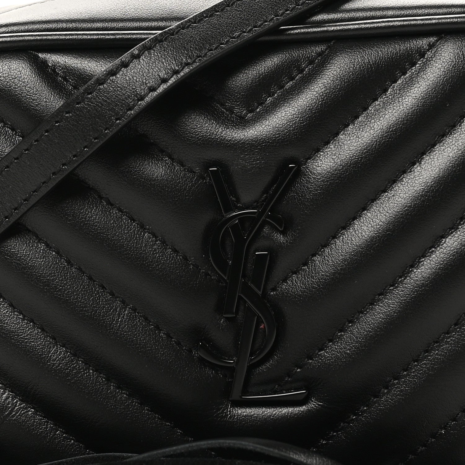 Saint Laurent Calfskin Matelasse Monogram Lou Belt Bag Black 8 of 10