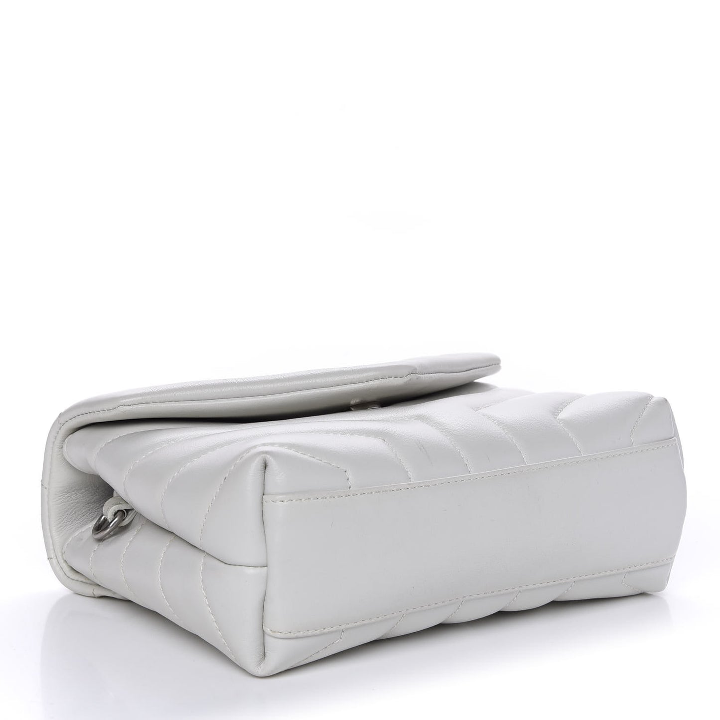 Calfskin Y Quilted Monogram Toy Loulou Chain Satchel Ivory