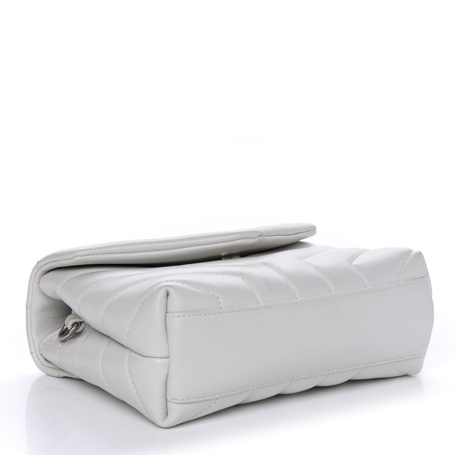 Saint Laurent Calfskin Y Quilted Monogram Toy Loulou Chain Satchel Ivory 4 of 9