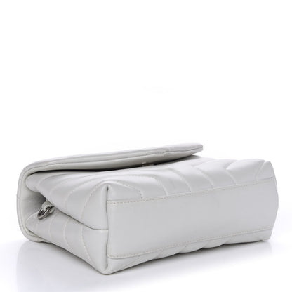Saint Laurent Calfskin Y Quilted Monogram Toy Loulou Chain Satchel Ivory 4 of 9