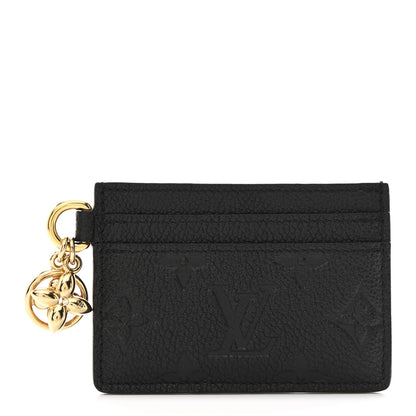 Louis Vuitton Empreinte Monogram LV Charms Card Holder Black 1 of 7