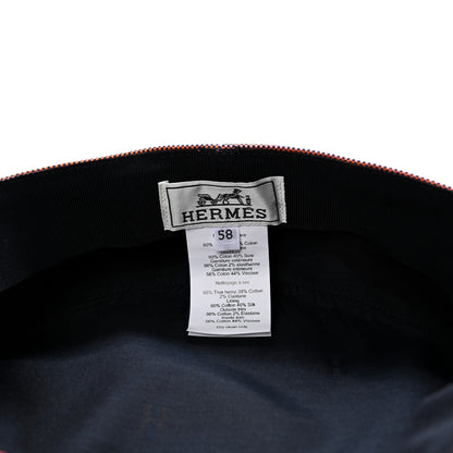 Hermes Toile De Chanvre Cotton Stretch Cavale Pop Cap 58 Rose 8 of 11