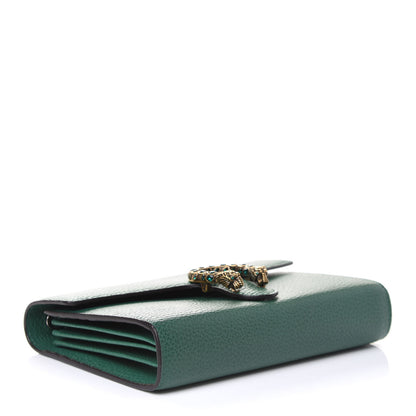 Gucci Calfskin Mini Dionysus Chain Wallet Emerald 4 of 6