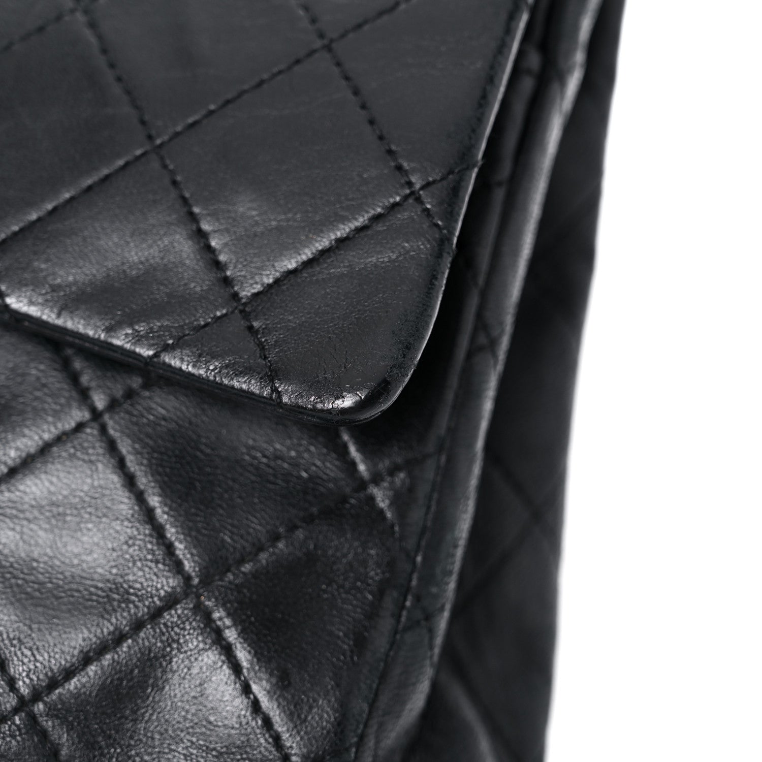 Chanel Lambskin Quilted Medium Double Flap Black 15 of 20