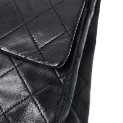 Chanel Lambskin Quilted Medium Double Flap Black 15 of 20