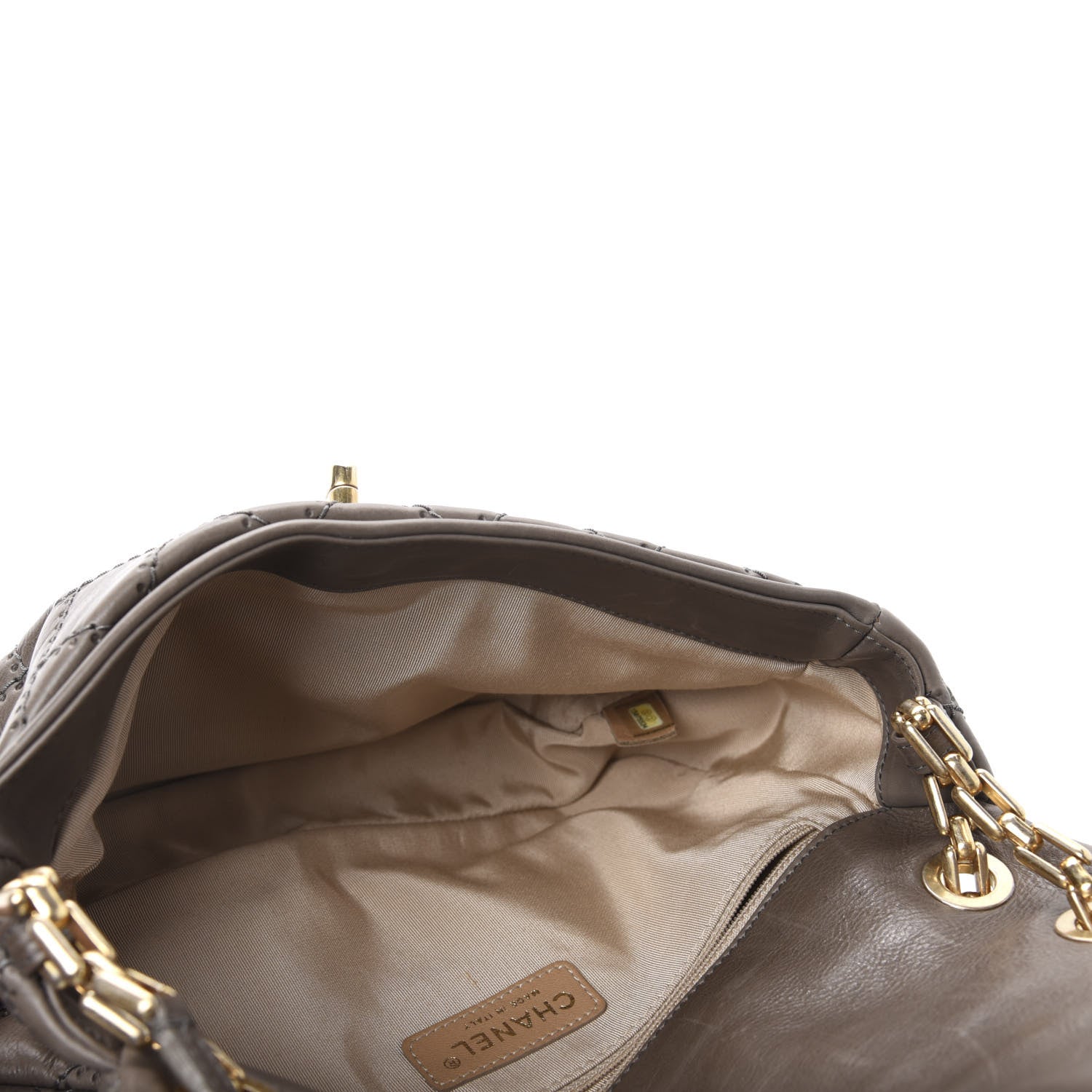 Chanel Calfskin Quilted Retro Chain Flap Dark Grey 5 of 11