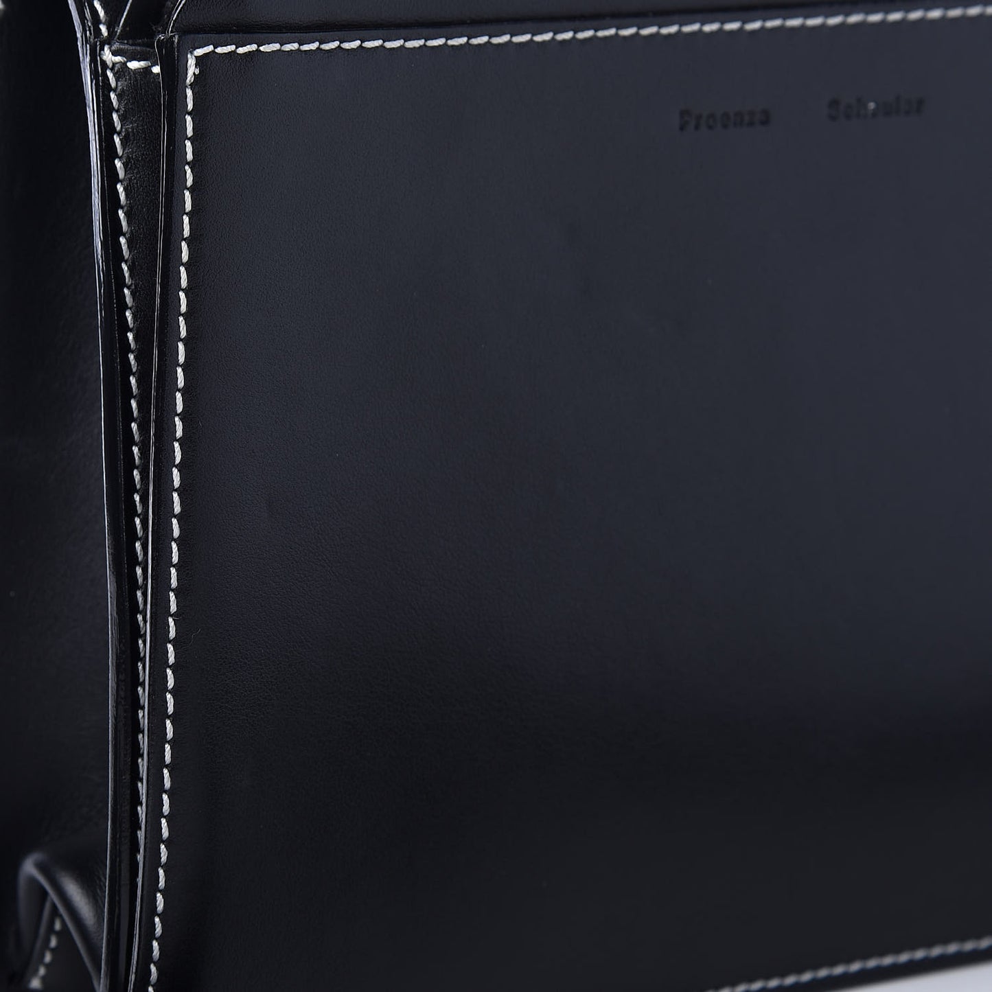 Smooth Calfskin Small Hava Top Handle Bag Black