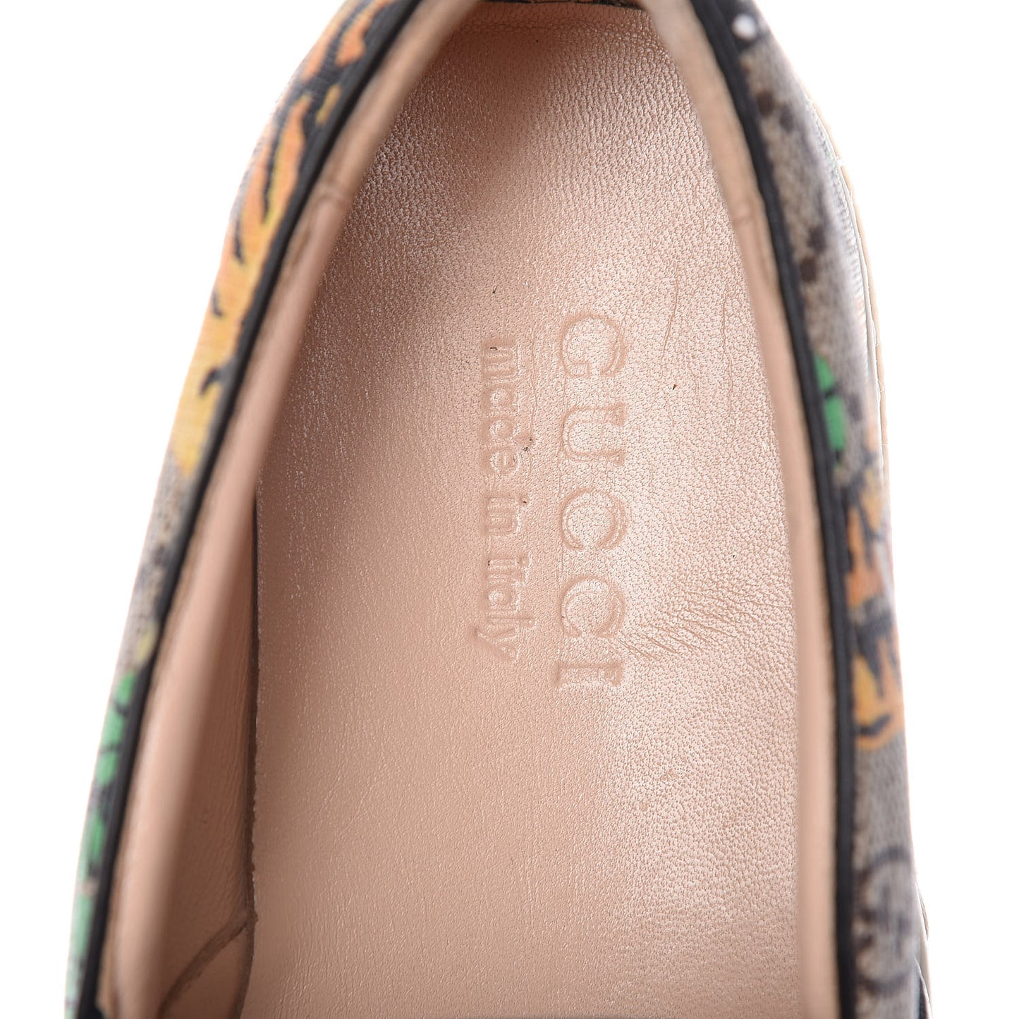 GG Supreme Monogram Bengal Mens Dublin Slip On Sneakers 8 Beige Yard
