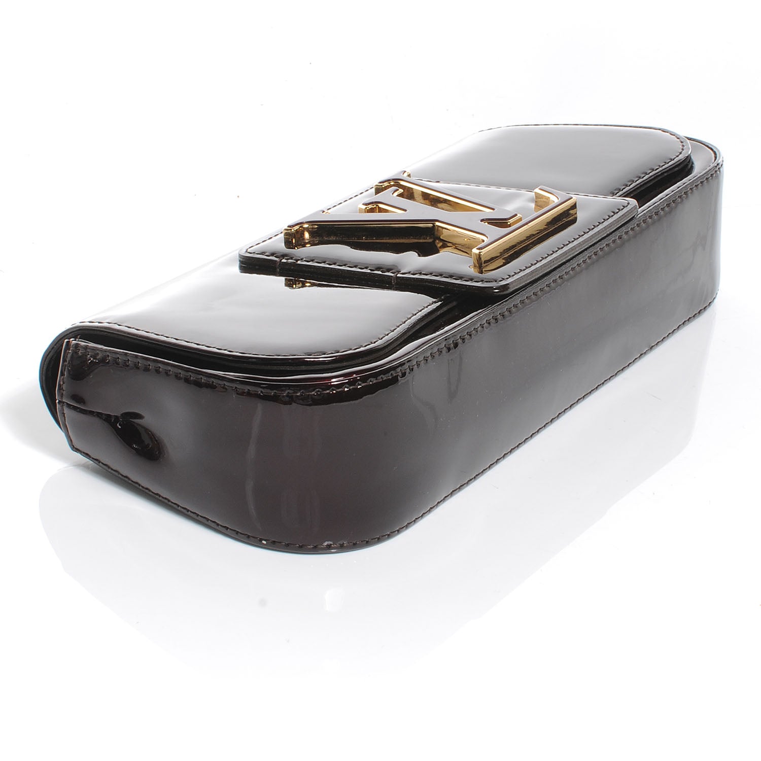 Louis Vuitton Patent Sobe Clutch Amarante 4 of 7