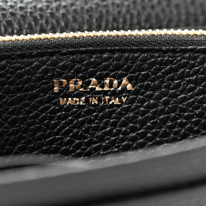 Prada Vitello Grain Wristlet Wallet Black 6 of 7