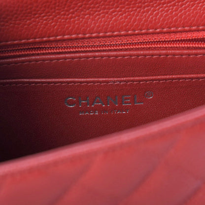 Chanel Caviar Quilted Mini Square Flap Red 6 of 9