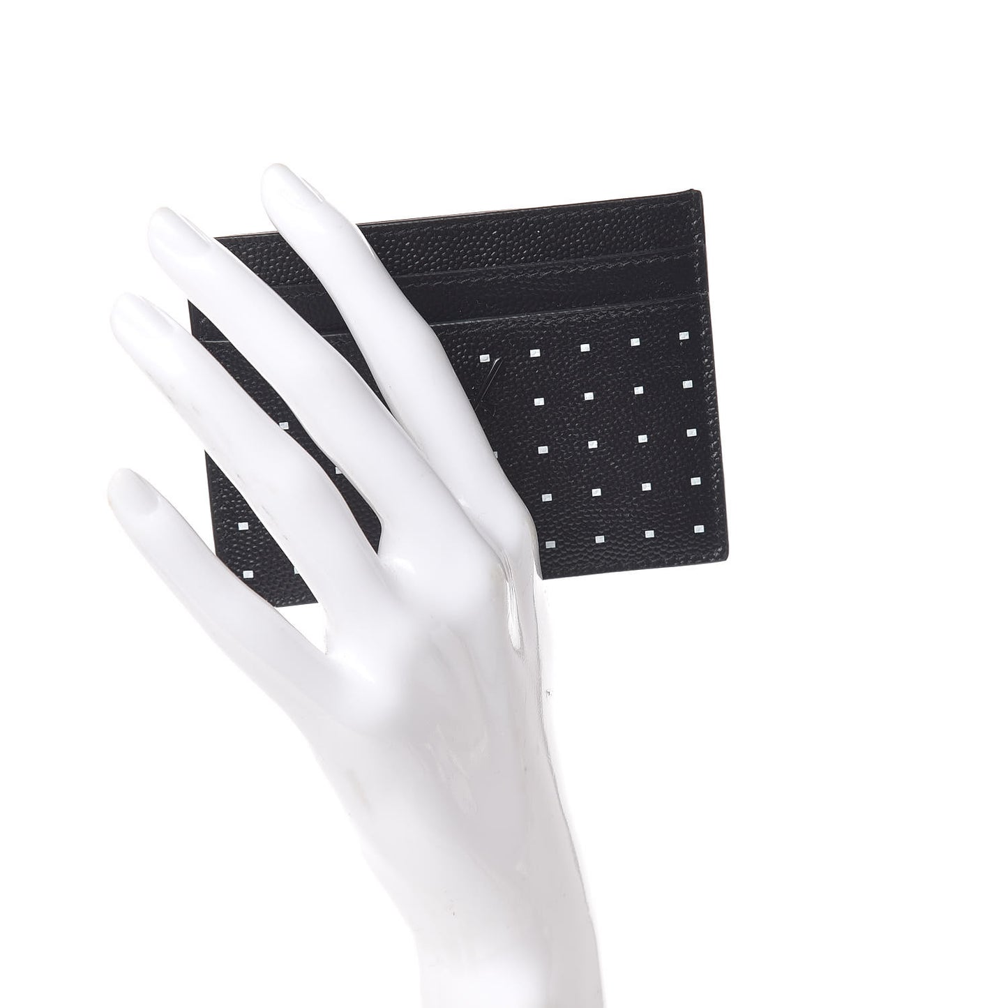 Grain De Poudre Geo Print Monogram Credit Card Case Black White