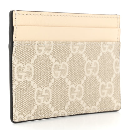 Gucci GG Supreme Monogram Calfskin Card Holder Beige Mystic White 3 of 7
