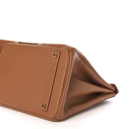 Hermes Taurillon Clemence Lizard Club Birkin 35 Gold Marron D'Inde 9 of 13