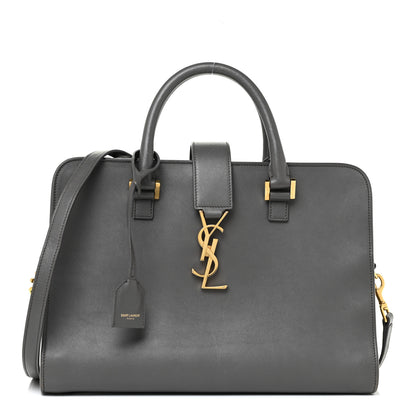 Saint Laurent Calfskin Small Monogram Cabas Grey 1 of 21