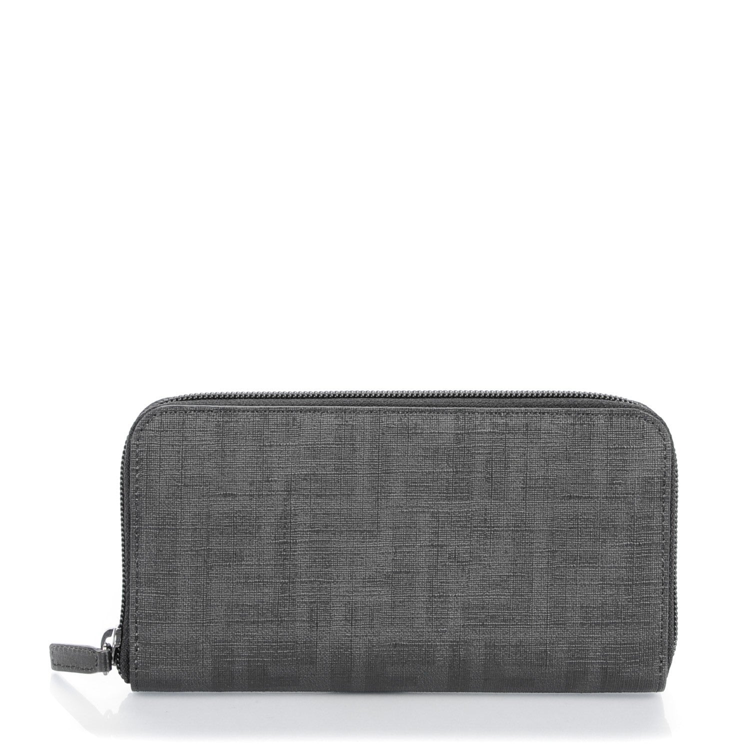 Fendi Zucca Spalmati Zip Around Wallet Black 1 of 8