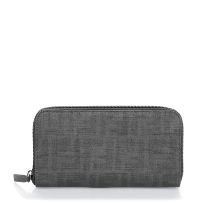 Fendi Zucca Spalmati Zip Around Wallet Black 1 of 8