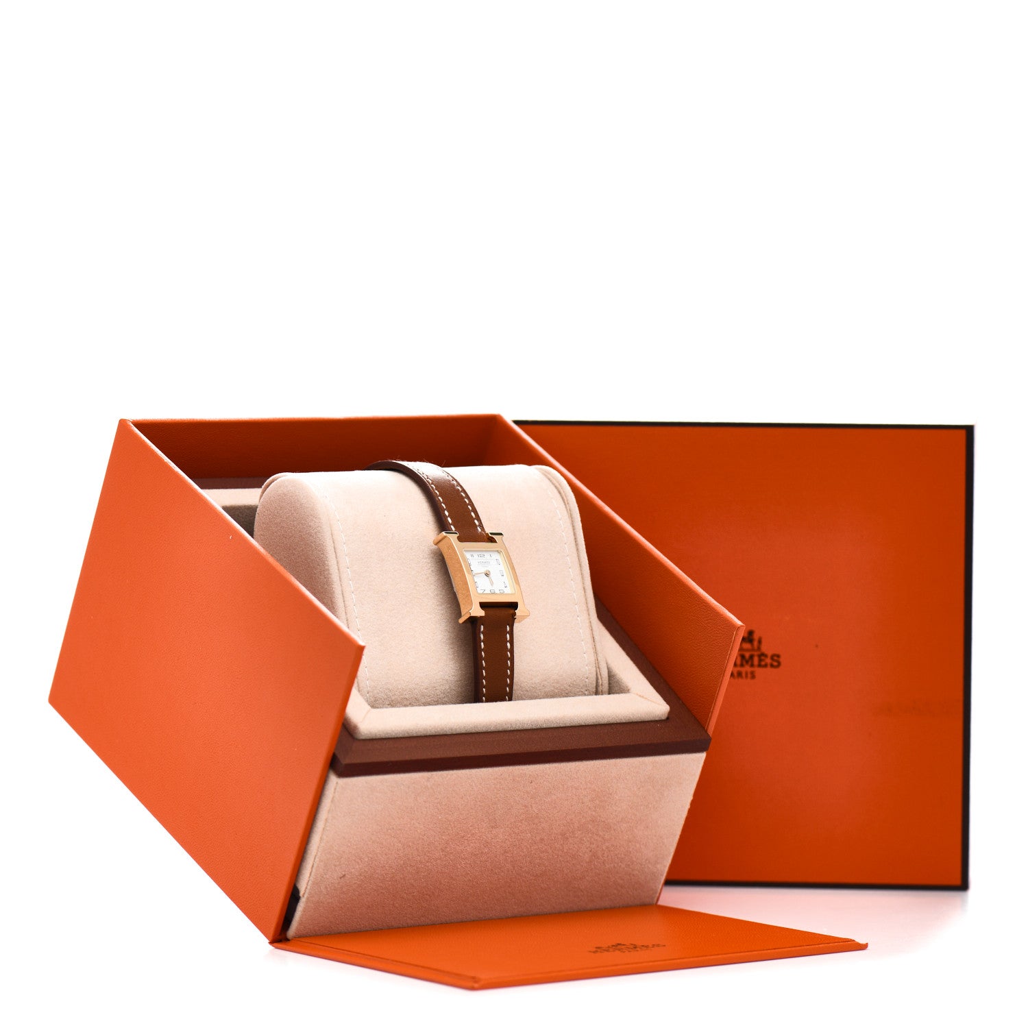 Hermes Stainless Steel Epsom 17.2mm Heure H Hour Quartz Watch Gold 5 of 5
