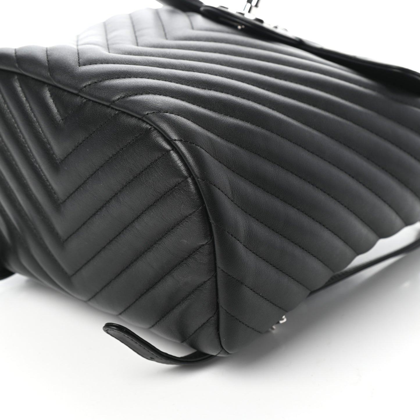 Calfskin Chevron Quilted Small Urban Spirit Backpack Black
