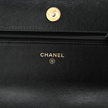 Chanel Lambskin Quilted Chanel 19 Wallet On Chain WOC Black 6 of 11