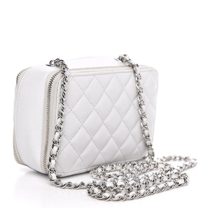Chanel Lambskin Quilted Small Pocket Box Camera Case White 3 of 13