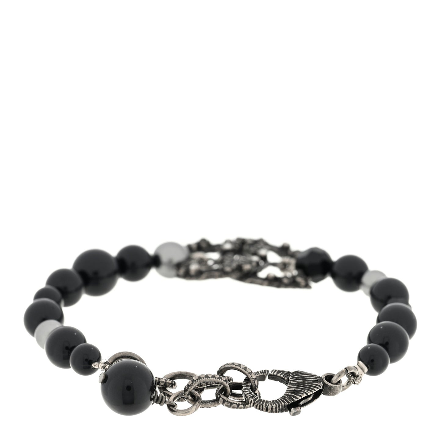 Pearl Crystal CC Camellia Bracelet Ruthenium Black