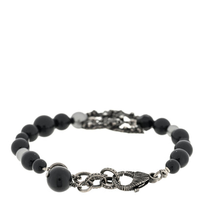 Chanel Pearl Crystal CC Camellia Bracelet Ruthenium Black 2 of 3