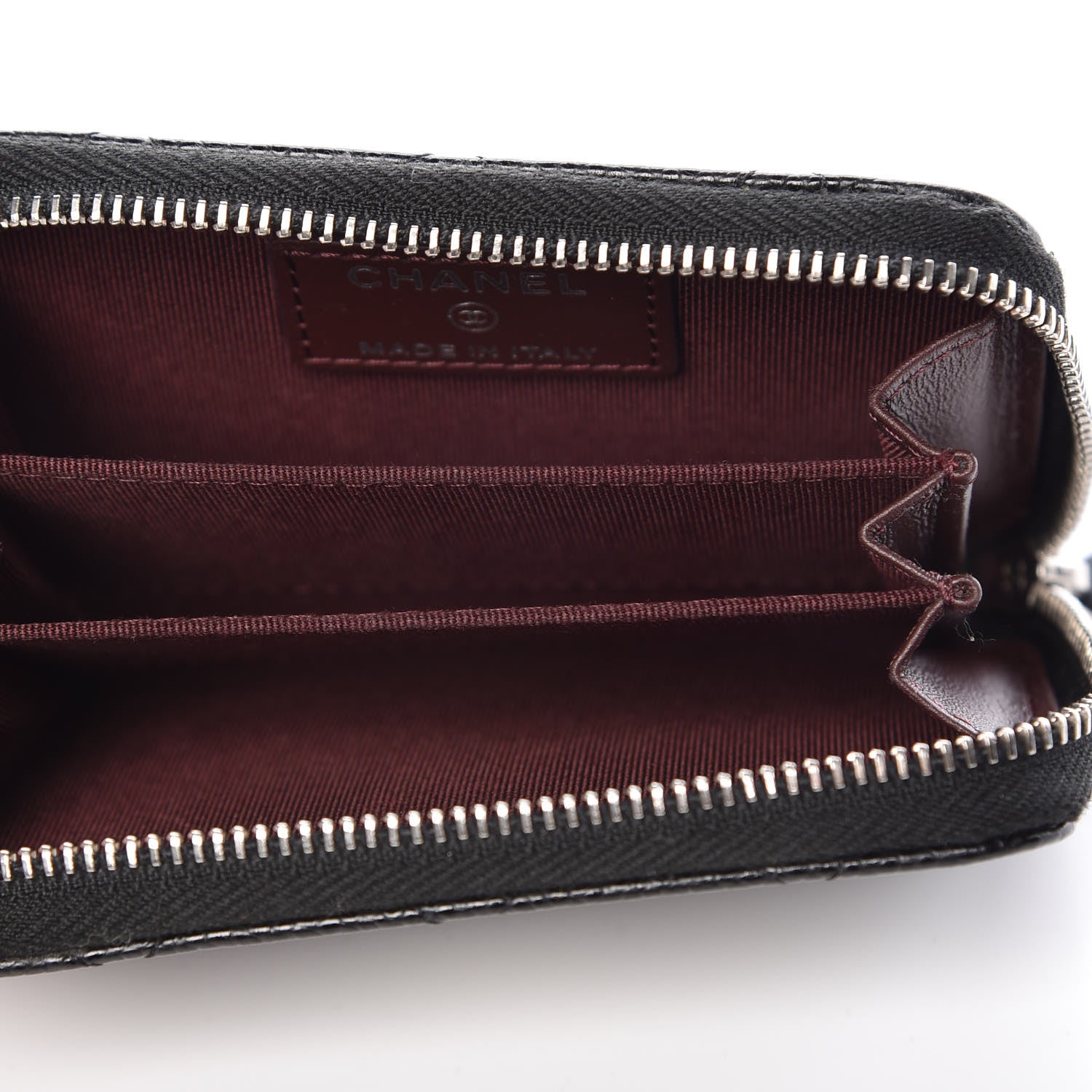 Chanel Caviar Quilted Zip Card Holder Black 5 of 8