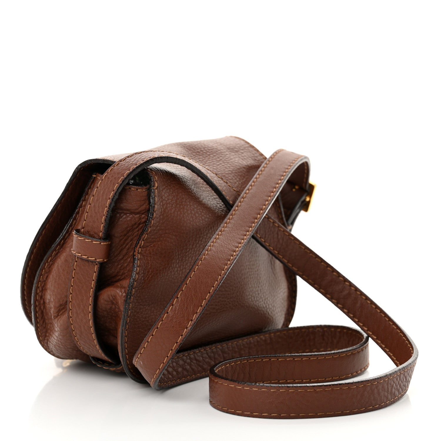 Chloe Calfskin Small Marcie Round Crossbody Bag Caramel 3 of 17