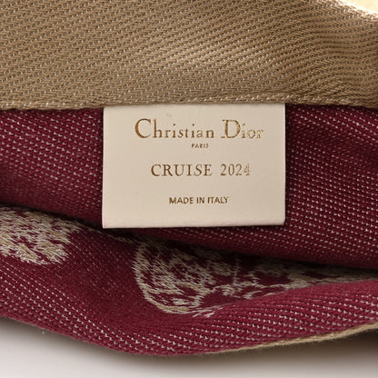 Christian Dior Canvas Print Cruise 2024 Mexico City Tote Ivory Burgundy 6 of 11