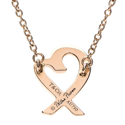 Tiffany 18K Rose Gold Mini Paloma Picasso Loving Heart Pendant Necklace 4 of 5