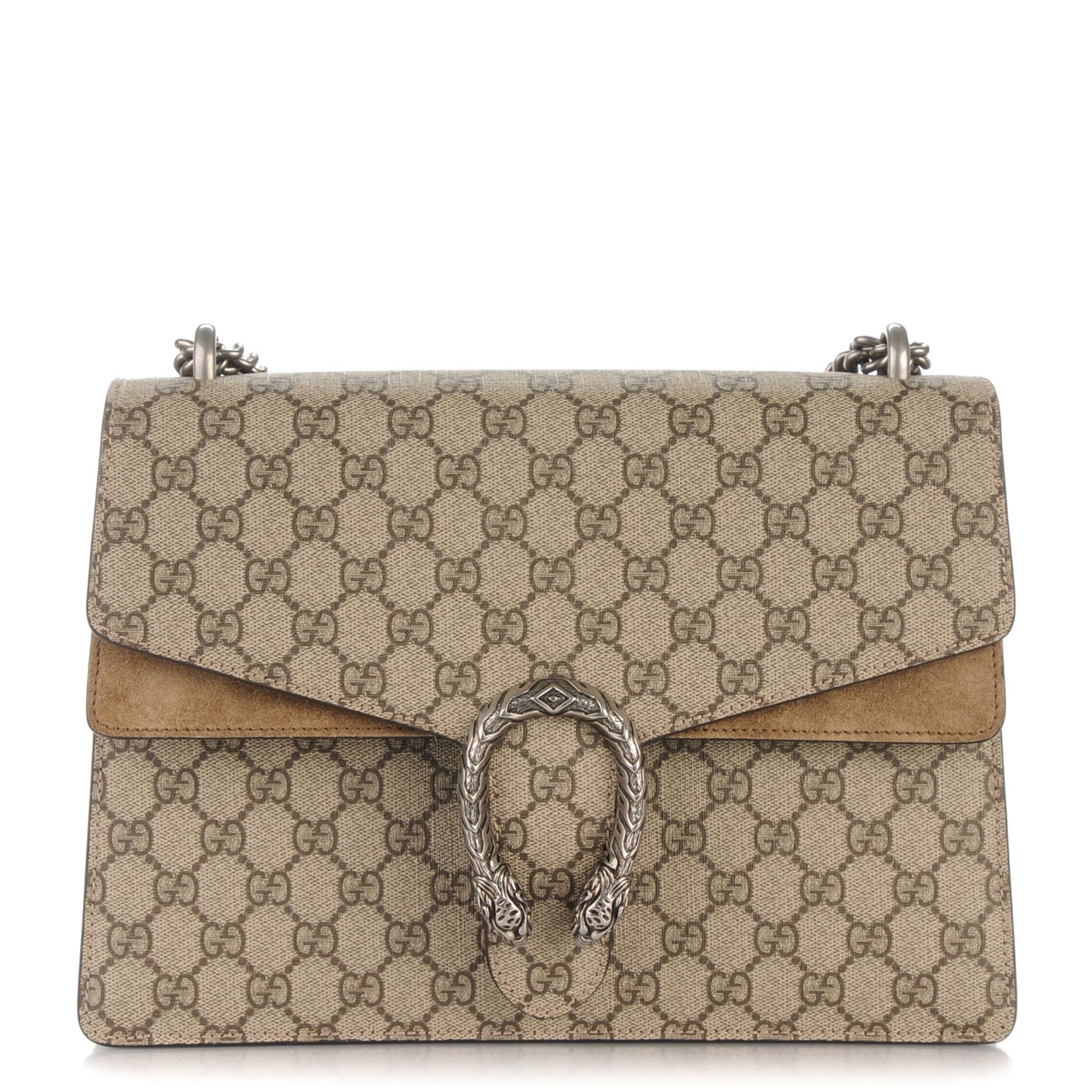 GG Supreme Monogram Medium Dionysus Shoulder Bag Taupe