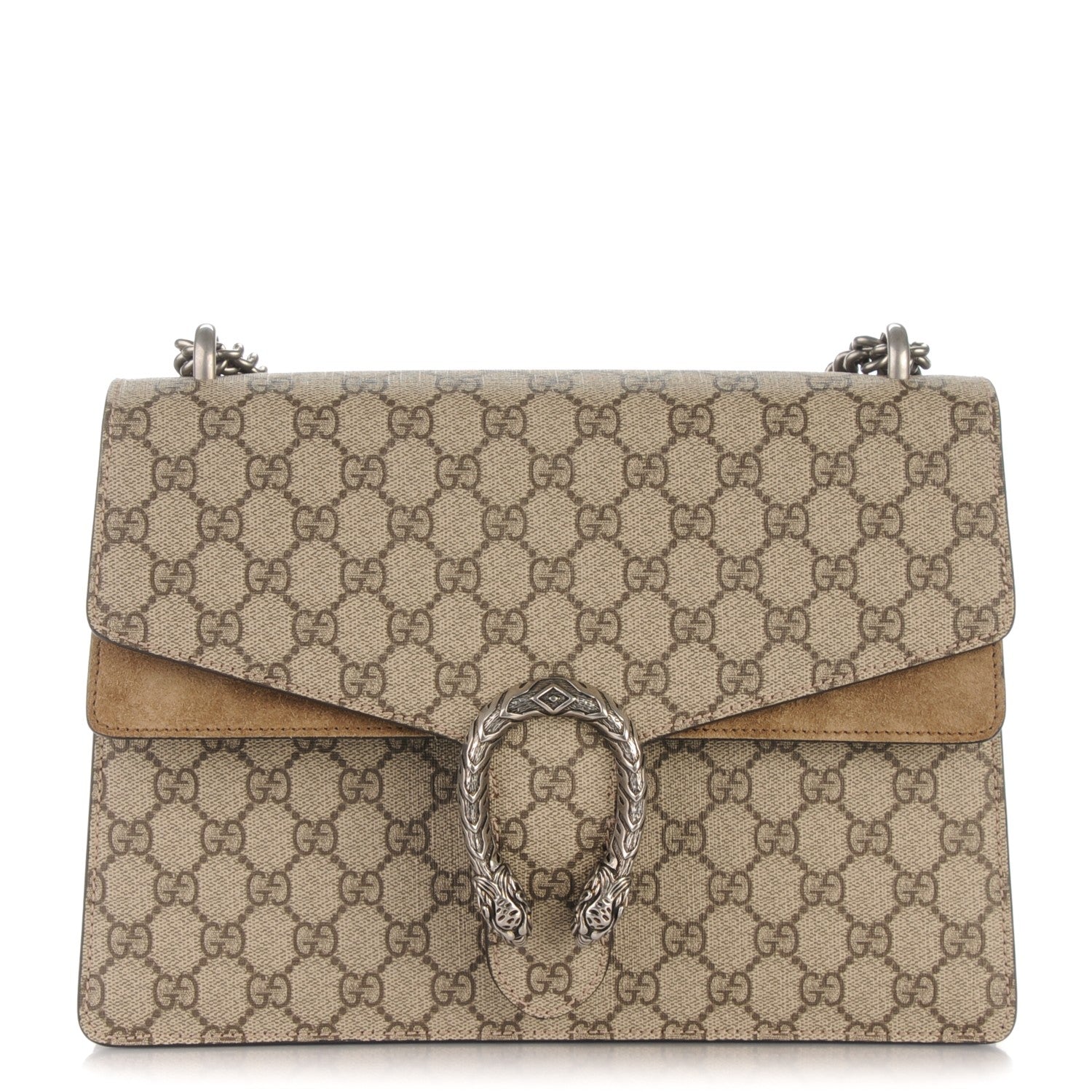 Gucci GG Supreme Monogram Medium Dionysus Shoulder Bag Taupe 1 of 7