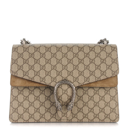 Gucci GG Supreme Monogram Medium Dionysus Shoulder Bag Taupe 1 of 7