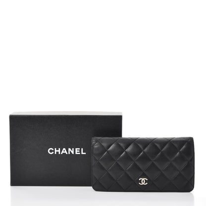Chanel Lambskin Quilted Yen Wallet Black 16 of 16