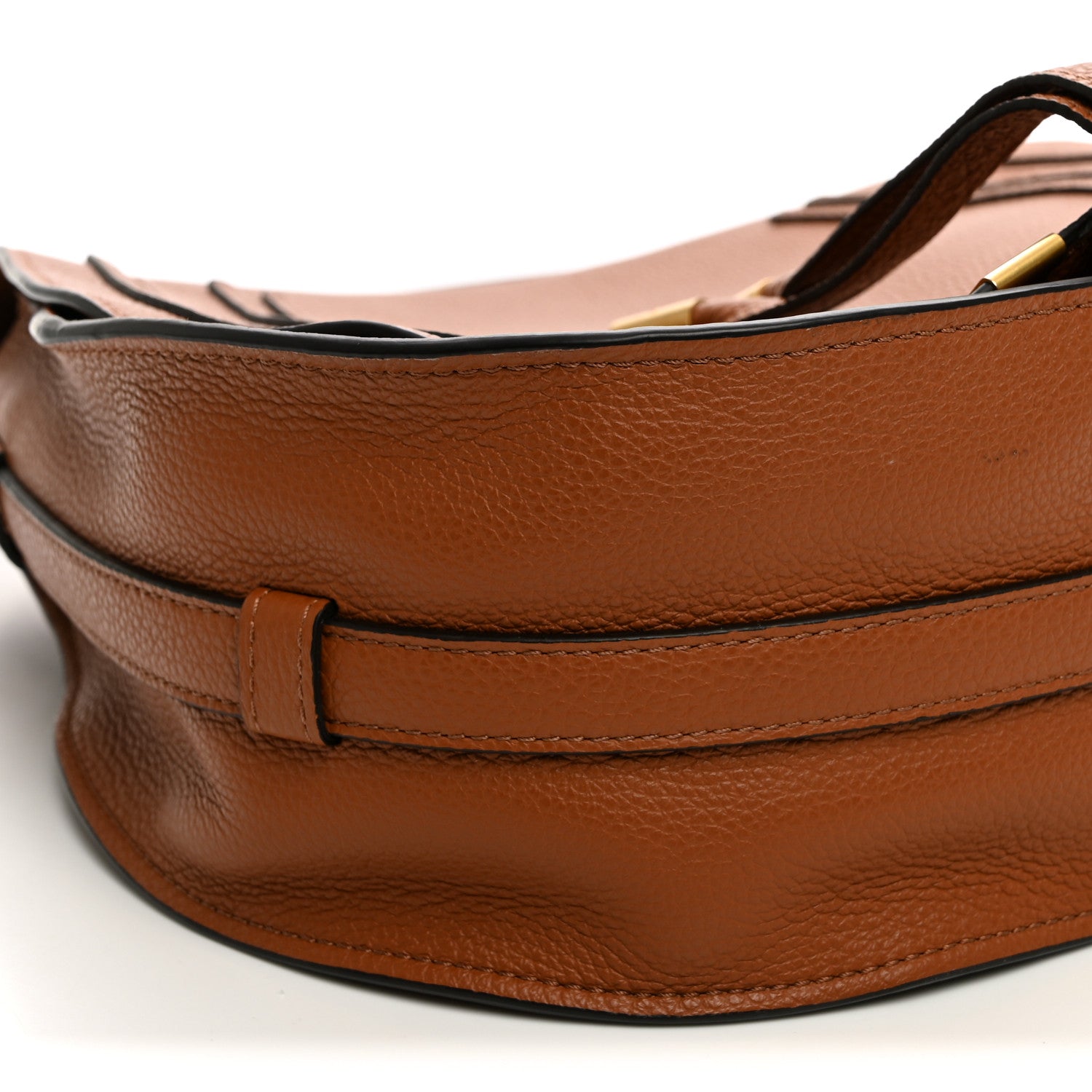 Chloe Calfskin Medium Marcie Round Crossbody Bag Tan 9 of 10