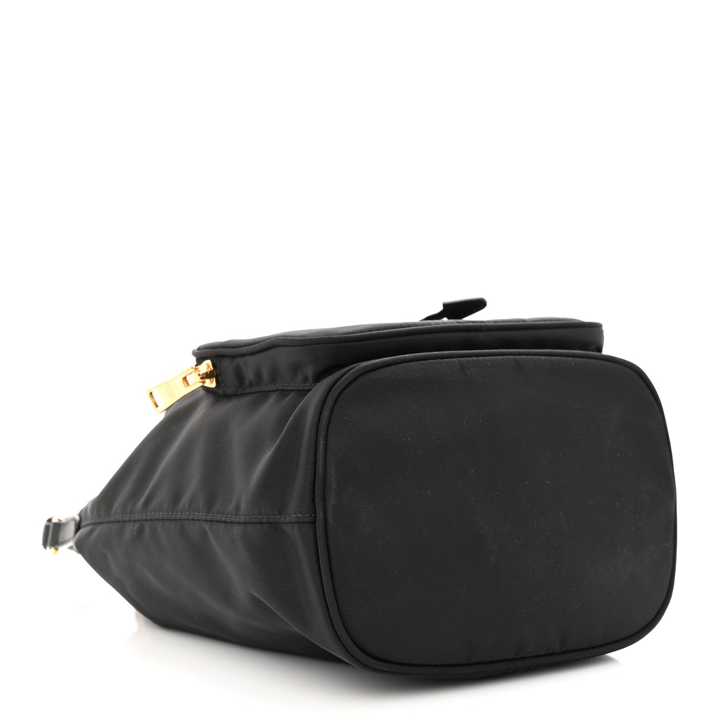 Saffiano Tessuto Nylon Mini Bucket Crossbody Bag Black
