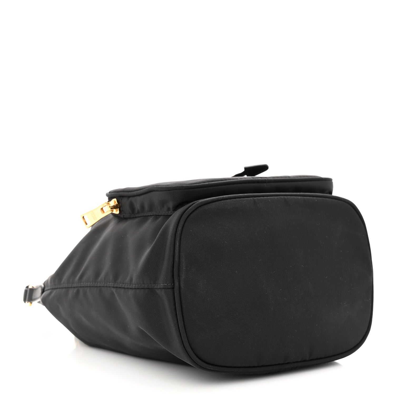 Prada Saffiano Tessuto Nylon Mini Bucket Crossbody Bag Black 4 of 11