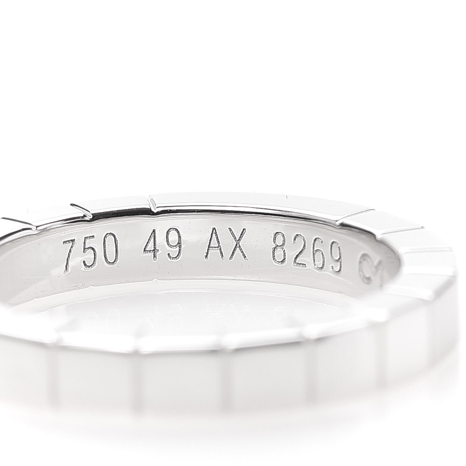 Cartier 18K White Gold Lanieres Ring 49 4.75 4 of 4