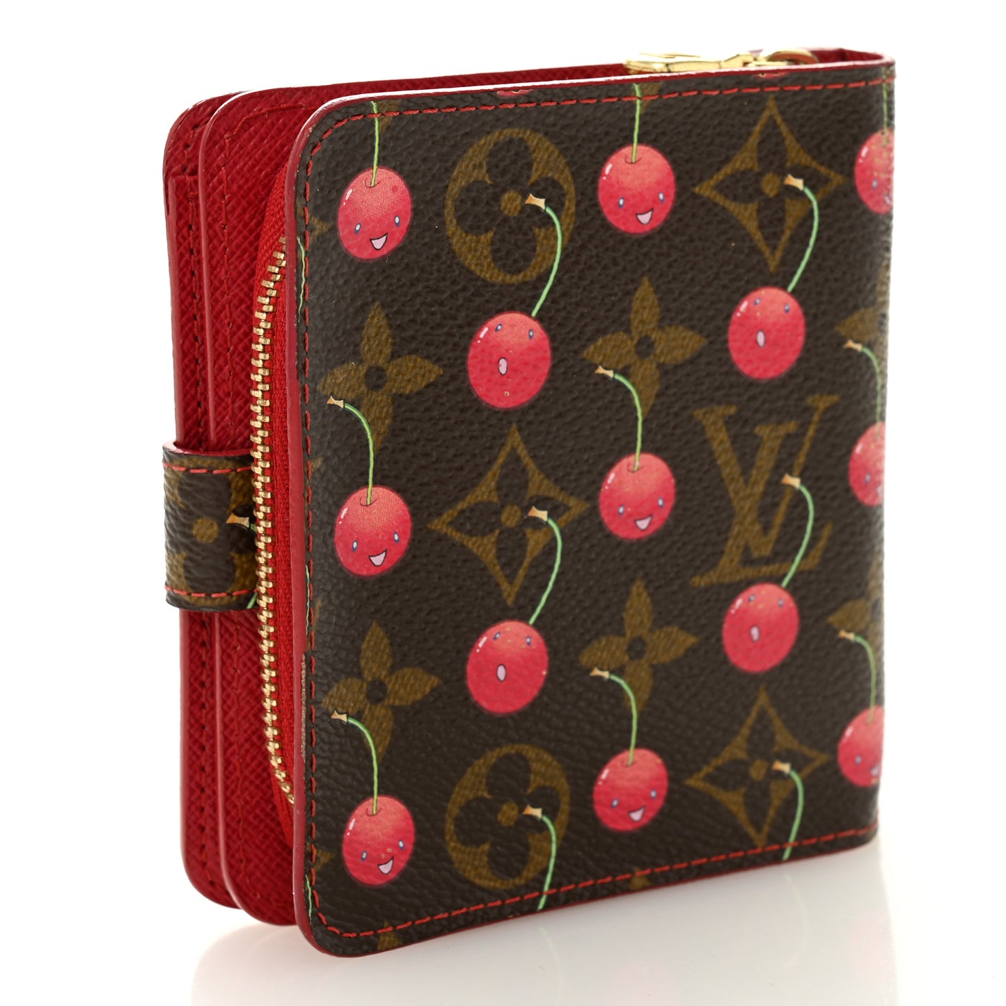 Monogram Cerises Compact Zipped Wallet