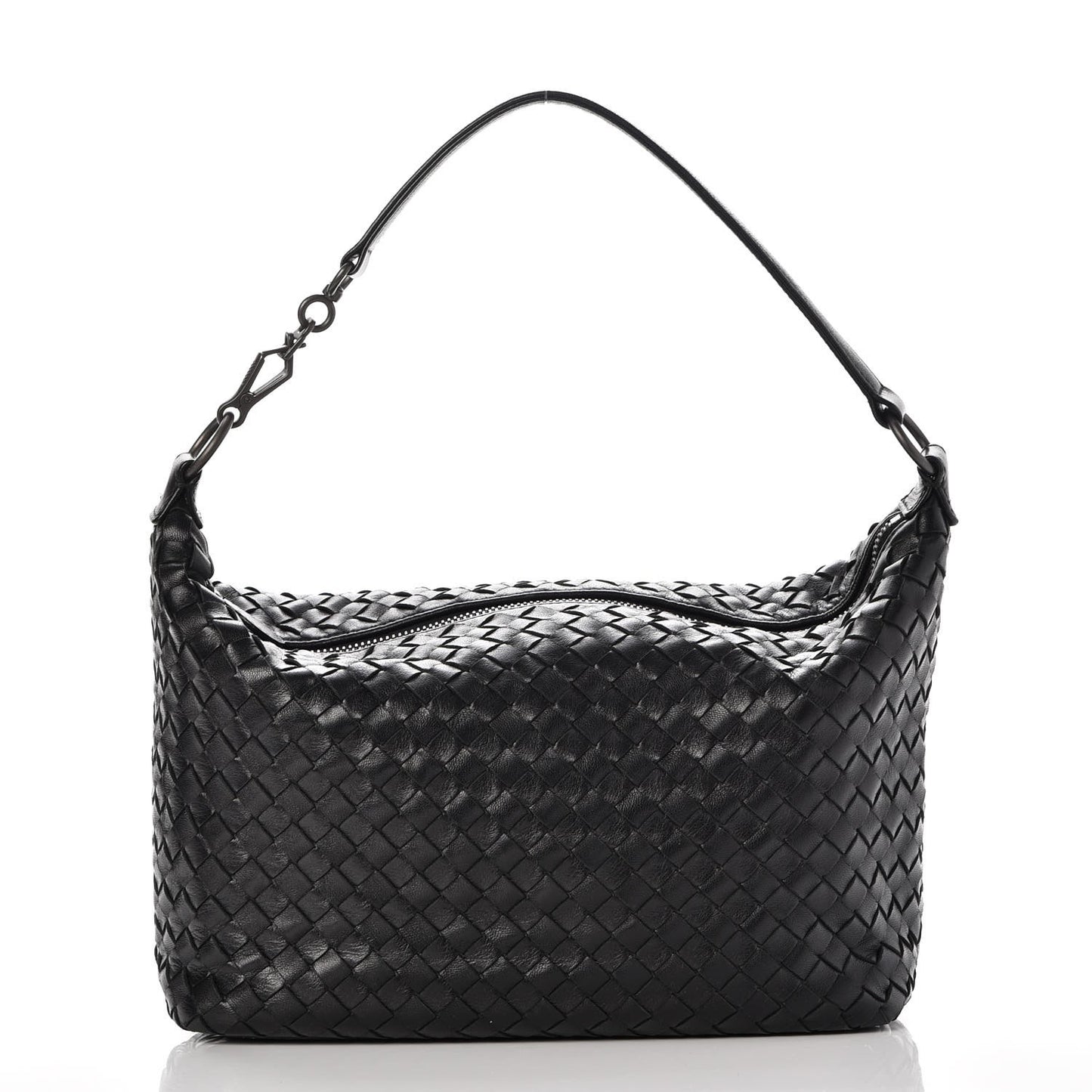Nappa Intrecciato Small Shoulder Bag Nero Black