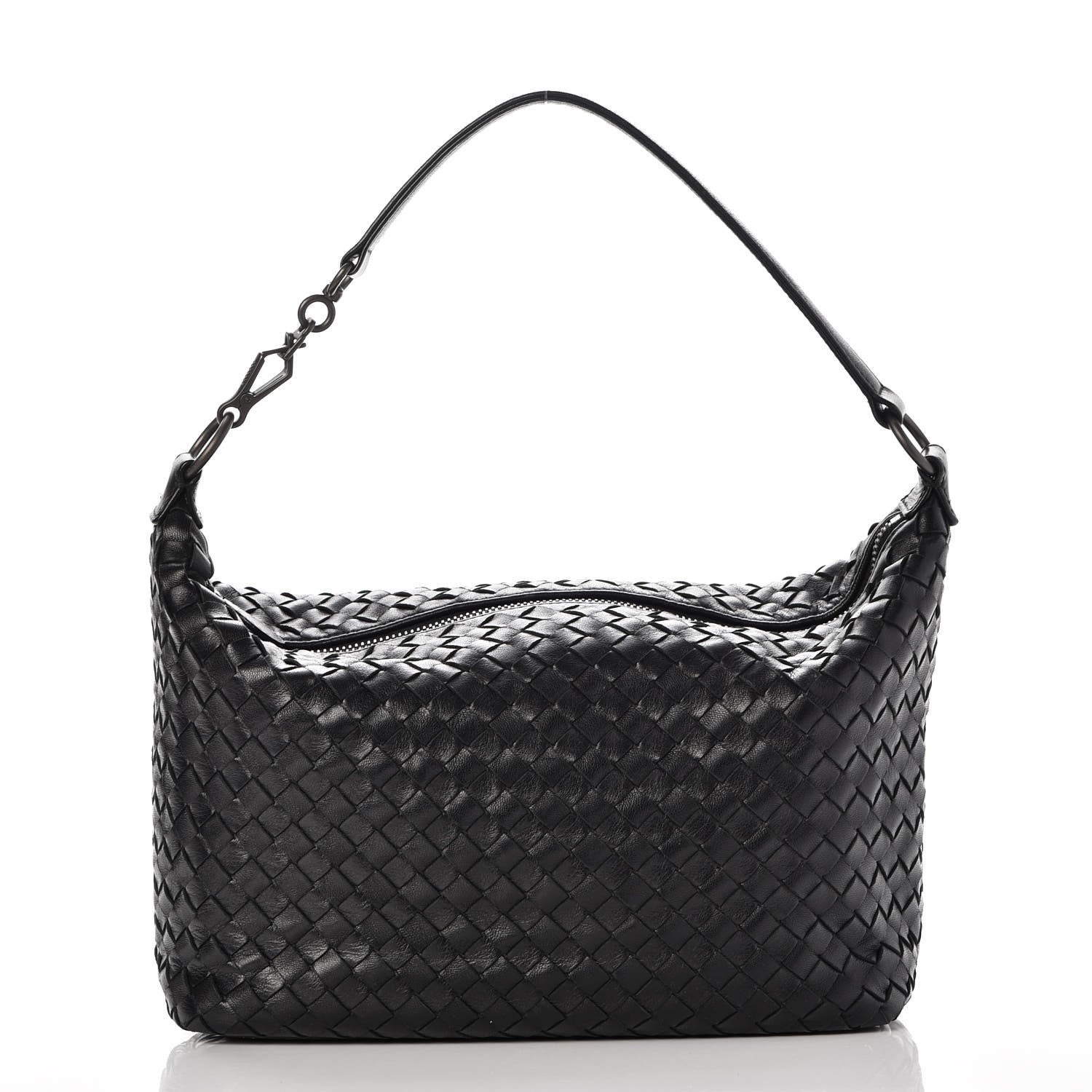 Bottega Veneta Nappa Intrecciato Small Shoulder Bag Nero Black 1 of 7