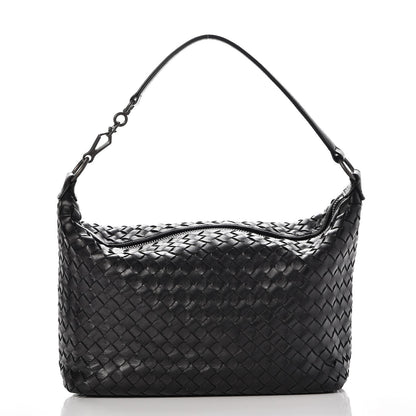 Bottega Veneta Nappa Intrecciato Small Shoulder Bag Nero Black 1 of 7
