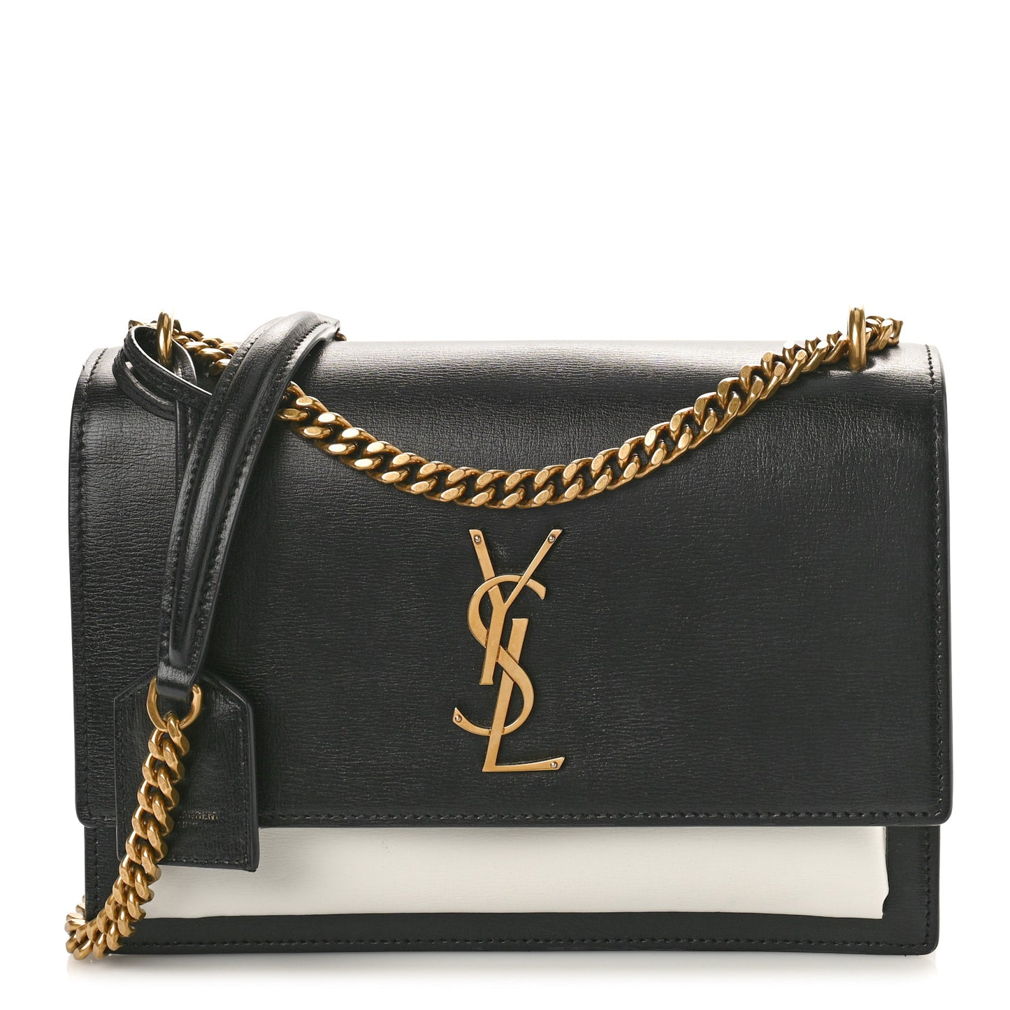 Calfskin Bi-Color Medium Monogram Sunset Black Pearl White