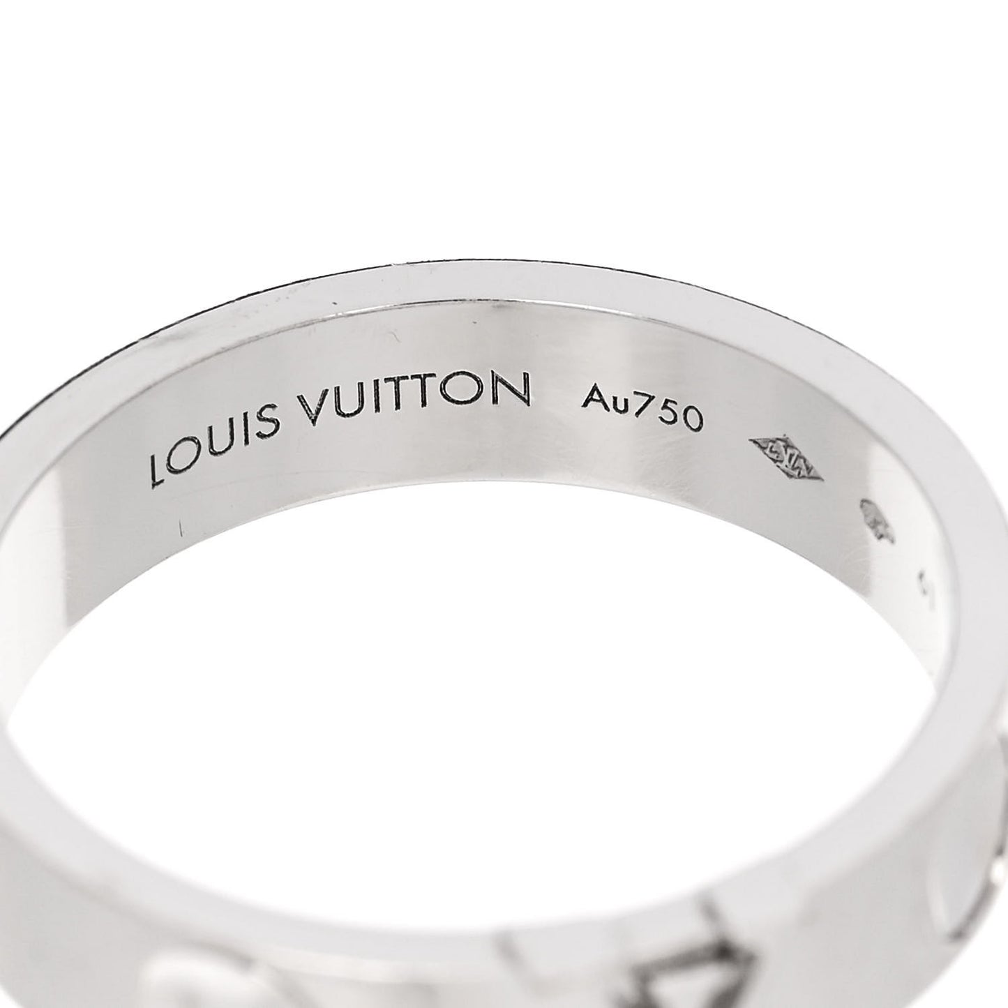 18K White Gold Empreinte LV Ring 61 9.75