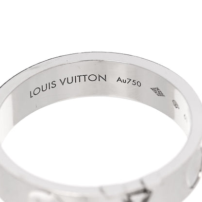 Louis Vuitton 18K White Gold Empreinte LV Ring 61 9.75 4 of 5