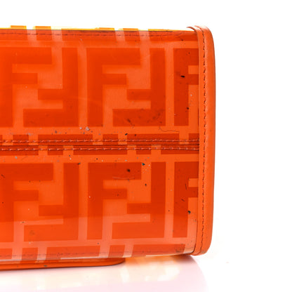 Fendi TPU FF Vitello Century Plexiglass Small Runaway Shopper Tote Aranciata 14 of 23