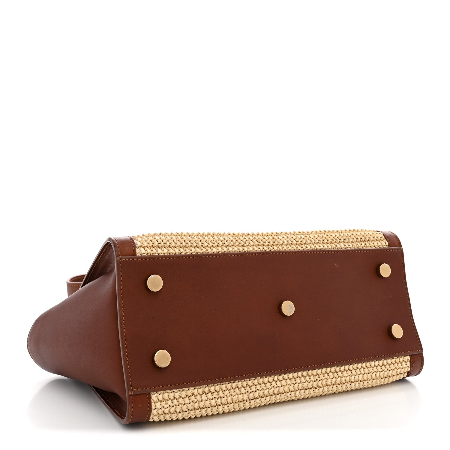 Saint Laurent Raffia Baby Monogram Downtown Cabas Cognac 3 of 10