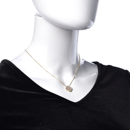 Van Cleef & Arpels 18K Yellow Gold Mother of Pearl Vintage Alhambra Pendant Necklace 2 of 8