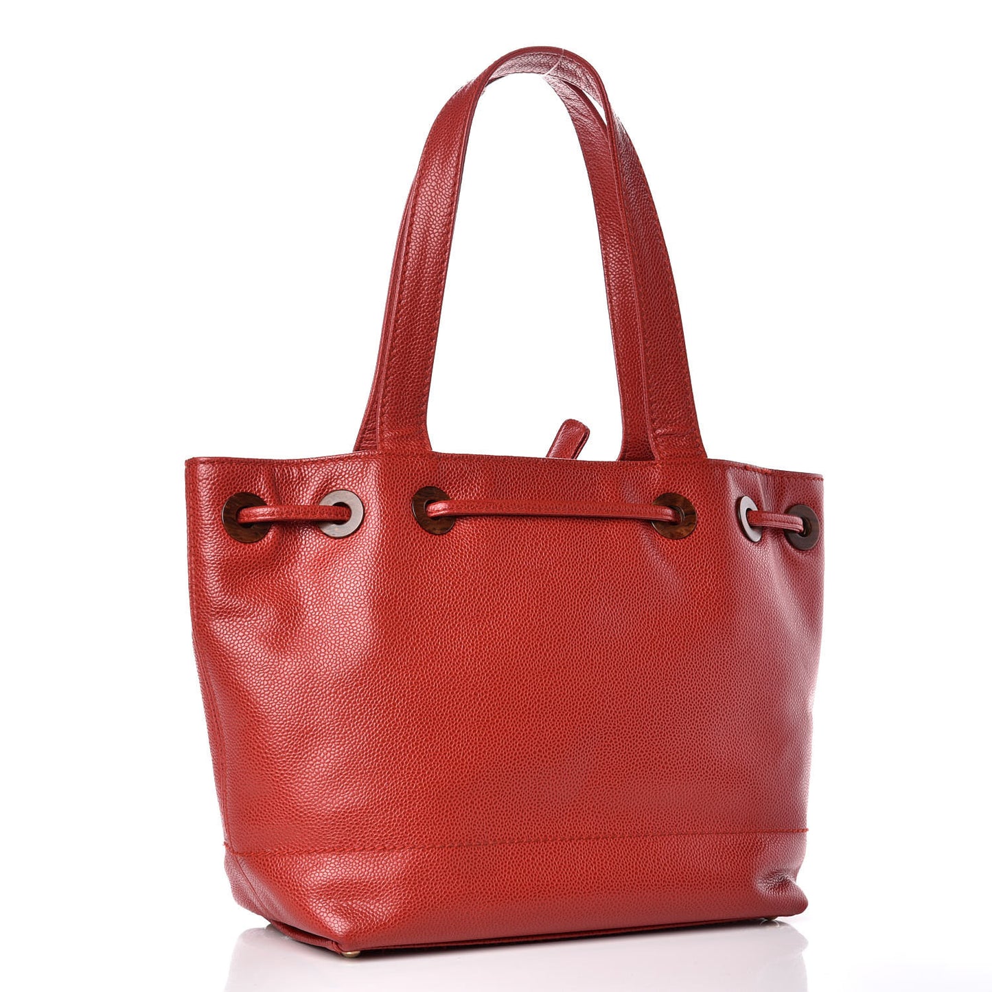 Caviar CC Drawstring Shoulder Bag Red